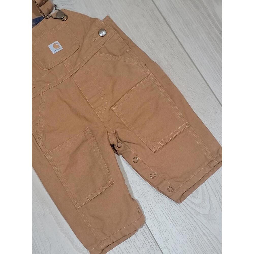 Carhartt Canvas overalls for baby boys 3M Gold-brown #CB3 - Picture 5 of 9